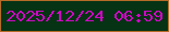 文字の大きさ：3、枠の色：b66b27、背景の色：053314、文字の色：cf07c4 無料ブログパーツのブログ時計