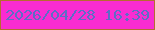 文字の大きさ：3、枠の色：b66b30、背景の色：f92cd1、文字の色：5e6dc6 無料ブログパーツのブログ時計