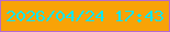文字の大きさ：5、枠の色：b66bcf、背景の色：f8a307、文字の色：0ee6f2 無料ブログパーツのブログ時計