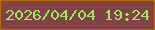 文字の大きさ：5、枠の色：b66d00、背景の色：824246、文字の色：a0e95e 無料ブログパーツのブログ時計