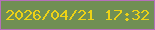 文字の大きさ：4、枠の色：b66fbb、背景の色：708f54、文字の色：edd216 無料ブログパーツのブログ時計
