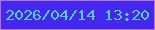 文字の大きさ：5、枠の色：b672f4、背景の色：4528ef、文字の色：56d1c9 無料ブログパーツのブログ時計