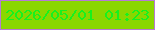 文字の大きさ：1、枠の色：b67ad5、背景の色：8ad700、文字の色：17f11e 無料ブログパーツのブログ時計