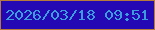 文字の大きさ：4、枠の色：b67b3b、背景の色：2408b4、文字の色：3c9dde 無料ブログパーツのブログ時計