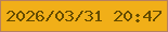 文字の大きさ：1、枠の色：b68060、背景の色：f1af18、文字の色：664c00 無料ブログパーツのブログ時計