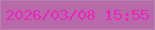文字の大きさ：4、枠の色：b681b0、背景の色：b869a8、文字の色：e824ba 無料ブログパーツのブログ時計