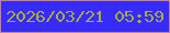 文字の大きさ：3、枠の色：b685a9、背景の色：362bfb、文字の色：aaad39 無料ブログパーツのブログ時計