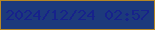 文字の大きさ：3、枠の色：b68725、背景の色：1d3a7c、文字の色：17228b 無料ブログパーツのブログ時計