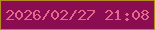 文字の大きさ：3、枠の色：b68b1d、背景の色：890d50、文字の色：e7668b 無料ブログパーツのブログ時計