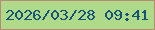 文字の大きさ：2、枠の色：b68c77、背景の色：aeda89、文字の色：155377 無料ブログパーツのブログ時計