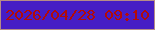 文字の大きさ：5、枠の色：b68c87、背景の色：461dc5、文字の色：b30b08 無料ブログパーツのブログ時計