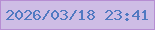 文字の大きさ：4、枠の色：b68dd2、背景の色：cebde5、文字の色：5179c1 無料ブログパーツのブログ時計