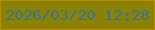 文字の大きさ：4、枠の色：b68f00、背景の色：8b8107、文字の色：3a7587 無料ブログパーツのブログ時計