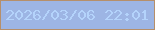 文字の大きさ：5、枠の色：b68f6a、背景の色：9db5e4、文字の色：b4d3fb 無料ブログパーツのブログ時計