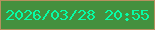 文字の大きさ：2、枠の色：b6905e、背景の色：44903e、文字の色：05fea7 無料ブログパーツのブログ時計