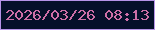 文字の大きさ：4、枠の色：b693e8、背景の色：05102a、文字の色：ce6fa7 無料ブログパーツのブログ時計