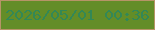 文字の大きさ：2、枠の色：b69467、背景の色：638d28、文字の色：338856 無料ブログパーツのブログ時計