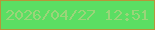 文字の大きさ：1、枠の色：b69639、背景の色：5bde63、文字の色：9bd479 無料ブログパーツのブログ時計