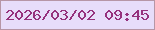 文字の大きさ：1、枠の色：b696a6、背景の色：e7ddfa、文字の色：95317d 無料ブログパーツのブログ時計