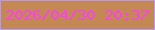 文字の大きさ：1、枠の色：b698f8、背景の色：c48854、文字の色：fe41f0 無料ブログパーツのブログ時計