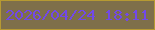 文字の大きさ：4、枠の色：b69a32、背景の色：7e6f4a、文字の色：7249e7 無料ブログパーツのブログ時計