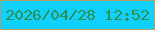 文字の大きさ：3、枠の色：b69b65、背景の色：10d0fd、文字の色：2b904c 無料ブログパーツのブログ時計
