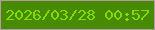文字の大きさ：1、枠の色：b69ba3、背景の色：478b05、文字の色：82db02 無料ブログパーツのブログ時計