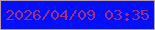 文字の大きさ：3、枠の色：b69baf、背景の色：0310f7、文字の色：9e2f86 無料ブログパーツのブログ時計