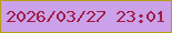 文字の大きさ：2、枠の色：b69d12、背景の色：cba1e9、文字の色：a01d45 無料ブログパーツのブログ時計