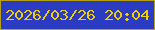 文字の大きさ：4、枠の色：b6a013、背景の色：2b3bc2、文字の色：eecd05 無料ブログパーツのブログ時計