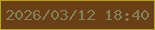 文字の大きさ：1、枠の色：b6a124、背景の色：694015、文字の色：877e58 無料ブログパーツのブログ時計