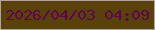文字の大きさ：3、枠の色：b6a1a2、背景の色：584207、文字の色：5f0352 無料ブログパーツのブログ時計