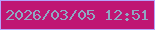 文字の大きさ：4、枠の色：b6a2fb、背景の色：bf1573、文字の色：8fa8c3 無料ブログパーツのブログ時計