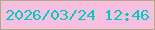 文字の大きさ：4、枠の色：b6a789、背景の色：f8c0e0、文字の色：01cabd 無料ブログパーツのブログ時計