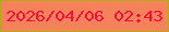 文字の大きさ：4、枠の色：b6a917、背景の色：f5825a、文字の色：f60f3b 無料ブログパーツのブログ時計