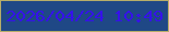 文字の大きさ：5、枠の色：b6ad69、背景の色：1f4886、文字の色：3511eb 無料ブログパーツのブログ時計