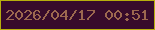 文字の大きさ：4、枠の色：b6af0d、背景の色：370b2b、文字の色：9c684f 無料ブログパーツのブログ時計