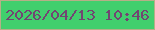 文字の大きさ：2、枠の色：b6af87、背景の色：41cf6d、文字の色：724572 無料ブログパーツのブログ時計