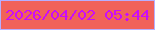 文字の大きさ：1、枠の色：b6afff、背景の色：f1625a、文字の色：ca0dfa 無料ブログパーツのブログ時計