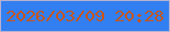 文字の大きさ：3、枠の色：b6b1cf、背景の色：327ff1、文字の色：c5551c 無料ブログパーツのブログ時計
