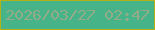 文字の大きさ：4、枠の色：b6b215、背景の色：46b389、文字の色：94ab87 無料ブログパーツのブログ時計