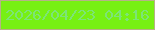 文字の大きさ：5、枠の色：b6b287、背景の色：77f013、文字の色：7ce477 無料ブログパーツのブログ時計