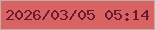 文字の大きさ：3、枠の色：b6b2a6、背景の色：d96263、文字の色：6b1832 無料ブログパーツのブログ時計