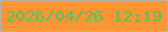 文字の大きさ：5、枠の色：b6b3a5、背景の色：fb9533、文字の色：51c45d 無料ブログパーツのブログ時計