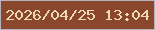 文字の大きさ：5、枠の色：b6b3bb、背景の色：8b462e、文字の色：eddbb6 無料ブログパーツのブログ時計