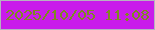 文字の大きさ：2、枠の色：b6b3c0、背景の色：c91ceb、文字の色：7e8921 無料ブログパーツのブログ時計