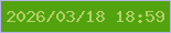 文字の大きさ：3、枠の色：b6b3e8、背景の色：53a310、文字の色：b4d165 無料ブログパーツのブログ時計