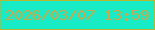 文字の大きさ：4、枠の色：b6b631、背景の色：17ecc7、文字の色：cba94d 無料ブログパーツのブログ時計