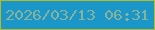 文字の大きさ：2、枠の色：b6ba25、背景の色：1b96c8、文字の色：86b39a 無料ブログパーツのブログ時計
