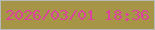 文字の大きさ：2、枠の色：b6bbb9、背景の色：a69546、文字の色：db439c 無料ブログパーツのブログ時計